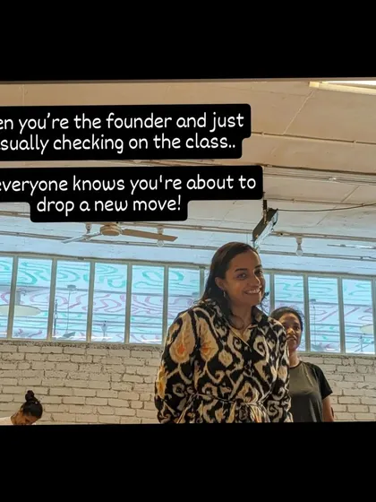 When you're the founder just casually checking on the class, but everyone knows you're about to drop a new move.