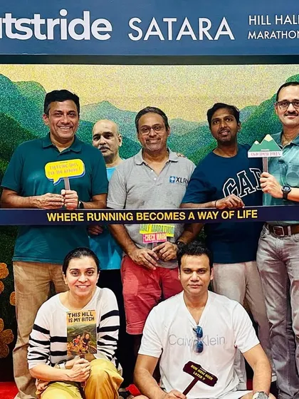 The crew at the Satara Hill Half Marathon photo booth. Where running becomes a way of life, and friends become family.