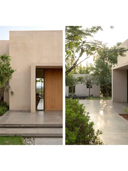 The design of Earthsong is all about simplicity and rawness. The seamless built space, free of extra decoration, merges perfectly with the landscape, appearing as if it has organically grown from the site itself.