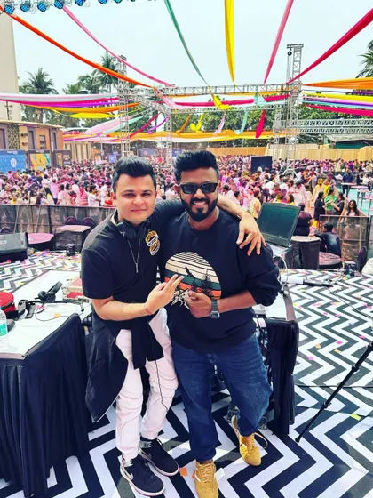 Sharing the stage with the talented Jay Weather at a Holi festival. It was a great experience.