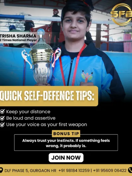 Safety is a skill we teach every child. Here are some quick self-defense tips from our two-time national player, Trisha Sharma, that we instill in our young trainees.