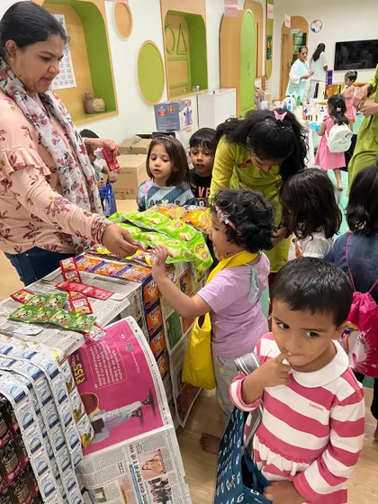 We prepare children for the real world with essential life skills. This gallery shows our Market Day, where kids learn about shopping and transactions, and important workshops on dental hygiene and personal safety, all taught in an engaging, age-appropriate manner.