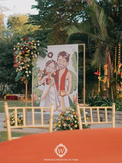 This Haldi ceremony was a burst of color and unforgettable moments. We used vibrant tissue flowers, playful origami birds, and colorful smoke bombs to bring the venue to life.