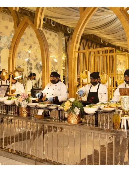 The heart of our operation is our team of passionate chefs. Working in a grand, impeccably organized setting, they bring creativity and precision to every dish, ensuring a flawless culinary execution for your big fat Indian wedding.