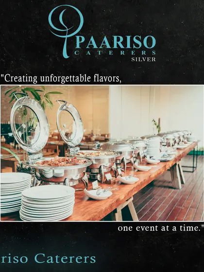 Another view of our buffet line, emphasizing the neat stacks of plates and the orderly arrangement of dishes. Our goal is to create a smooth and enjoyable dining experience for everyone.