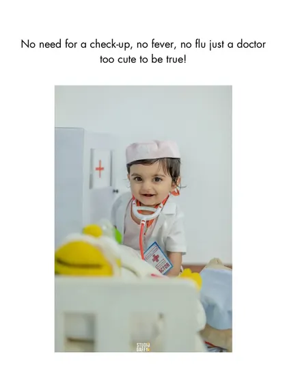 "No need for a check-up, no fever, no flu, just a doctor too cute to be true!"