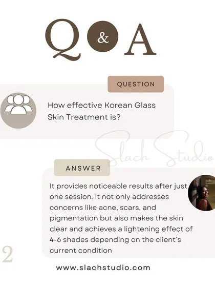 Q&A: My Korean Glass Skin treatment gives noticeable results after just one session, lightening skin by 4-6 shades and clearing acne and scars.