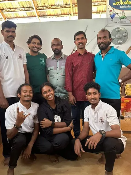 A group photo with my master and fellow participants at the Bodhi Kalari Centre after the Silambam camp. Learning from others is a big part of my journey.