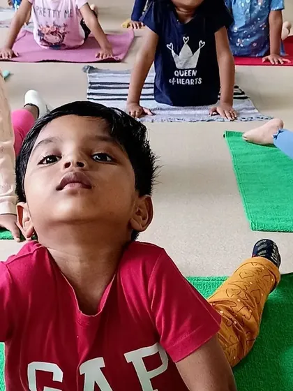 More moments from our yoga and movement sessions, showcasing the children's focus, flexibility, and the joy they find in moving their bodies.