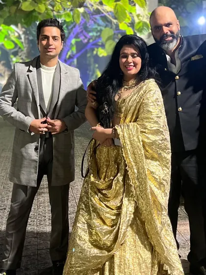 Another shot with the happy couple, capturing the joy of their winter wedding in Delhi.