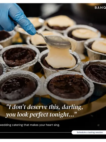 "I don't deserve this, darling, you look perfect tonight." Our desserts, like these chocolate lava cakes, are designed to be as perfect and memorable as a love song.