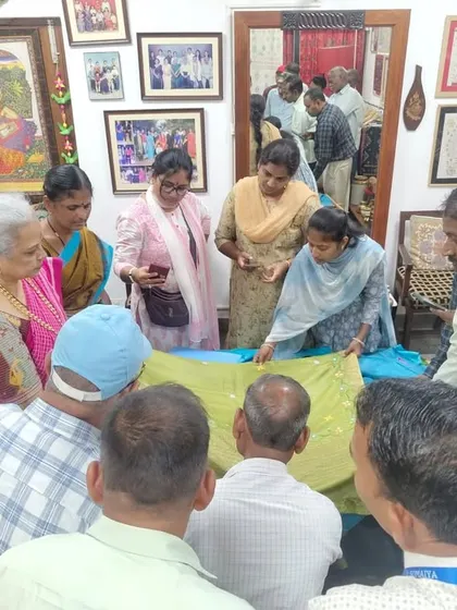 More photos from the visit of SKV School of Design students. It was an interactive session where we discussed marketing, handloom, and the importance of craft.