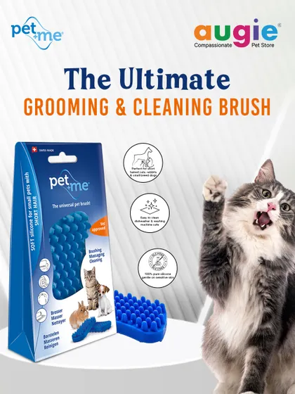 The Pet+Me brush is the ultimate grooming and cleaning tool. It's perfect for pets who are resistant to other brushes, and it's so easy to clean in the washing machine.