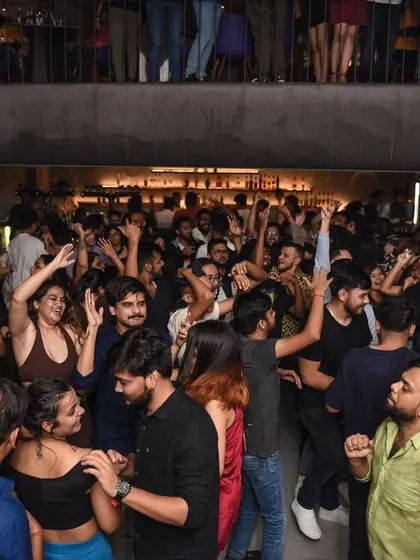 A full view of the club from the DJ booth. Seeing the entire space filled with people dancing is an amazing feeling.