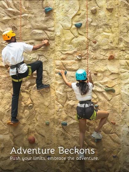 Adventure is calling, and our climbing wall is the answer. We have routes for all skill levels, so you can challenge your limits, race a friend to the top, and feel the rush of accomplishment, all with our expert guides ensuring your safety.