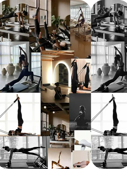 A collage of movements that tell a story of control, focus, and inner strength. Pilates is a journey to reconnect with your body.