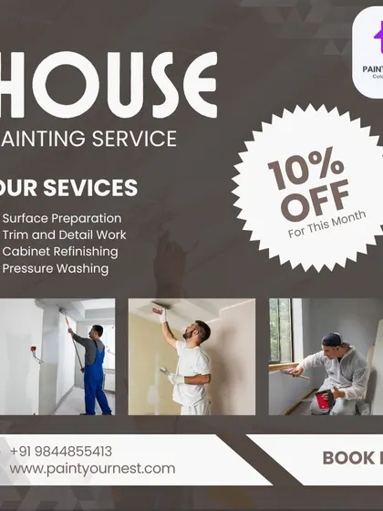 My service includes detailed surface preparation, trim and detail work, cabinet refinishing, and pressure washing. Book now to take advantage of our monthly discount.