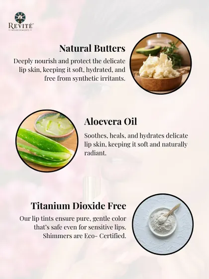 I believe in intelligent beauty, which means knowing exactly what you're putting on your skin. My tints are formulated with natural butters for nourishment and aloe vera oil for soothing hydration. They are completely free from titanium dioxide, ensuring the color is pure and gentle.