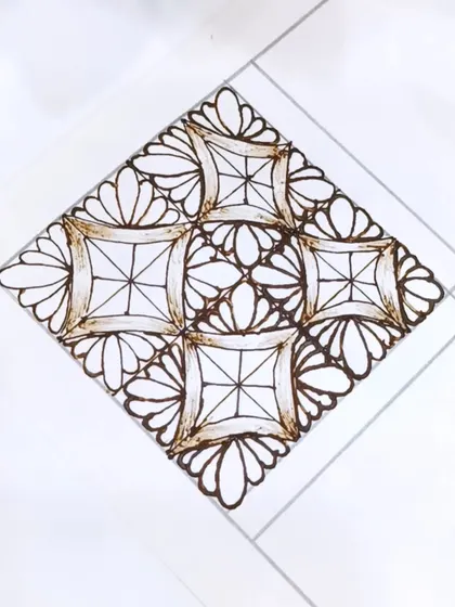 The same geometric grid with light shading added to create a 3D effect.
