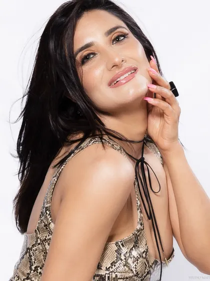 A smiling beauty shot, with a soft and gentle feel.