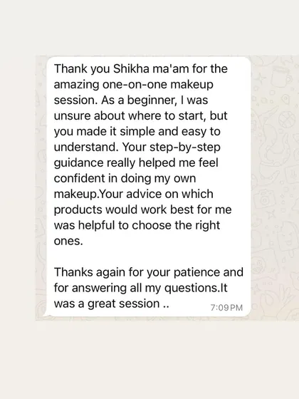A beginner student who was unsure where to start found my step-by-step guidance simple and easy to understand, which helped her feel confident.