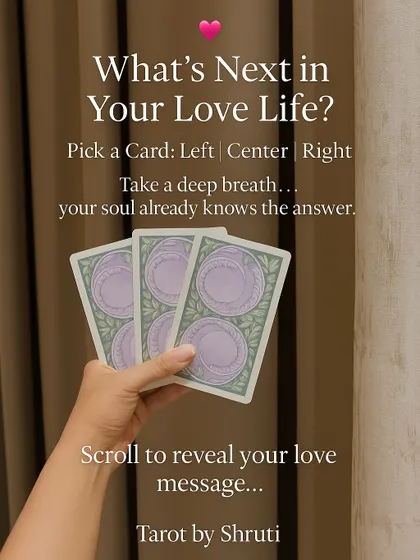 Wondering what's next in your love life? This 'Pick a Card' reading reveals the immediate future, from blooming connections and emotional fulfillment to the arrival of a mature, transformative love.