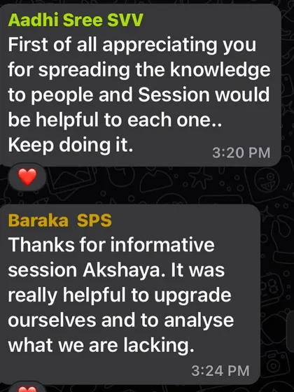 Helpful to upgrade ourselves and to analyse what we are lacking." This is the essence of my coaching. I provide the knowledge to help you identify areas for growth and empower you to improve.