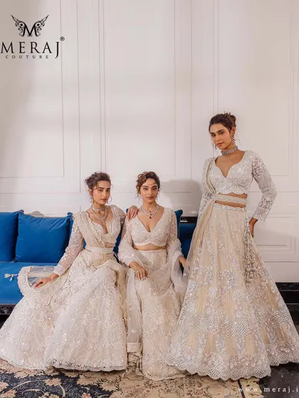 A vision in ivory. This lehenga from my 'Ruvaah' collection is the epitome of bridal sophistication, with its delicate threadwork, zardosi embellishments, and intricate beadwork.