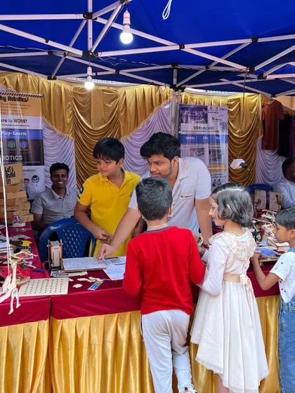 Absolutely splendid! These pictures capture the fun and discovery at one of our event stalls. Kids of all ages get to stop by, tinker with our kits, and get a taste of what it's like to be a maker.