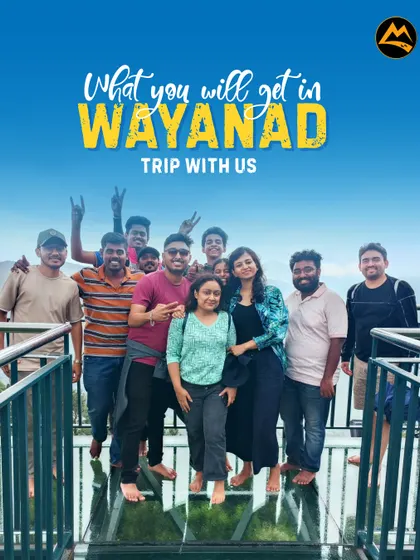 This is what you get on a Wayanad trip with us. A fun group, stunning views from the glass bridge, and memories for a lifetime.