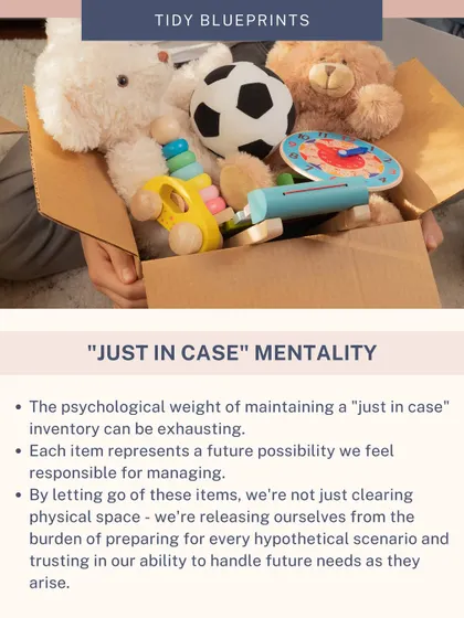 The "just in case" mentality can be exhausting. Letting go of these items releases you from the burden of preparing for every hypothetical scenario.