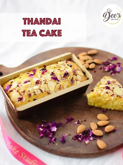 Our Thandai Tea Cake is a unique fusion dessert perfect for Holi celebrations. It combines the rich, aromatic spices of thandai with a soft, buttery tea cake texture.