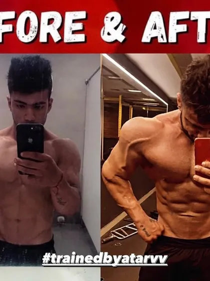 My personal transformation. I practice what I preach, going from a softer look to a shredded, vascular physique through my own protocols.