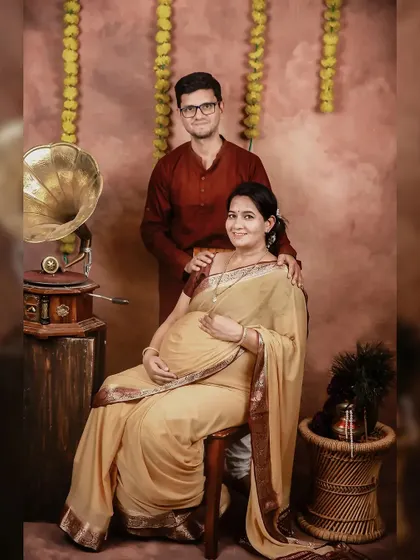 A classic couple's portrait from a traditional maternity shoot. Capturing these moments together makes the memory even more special.