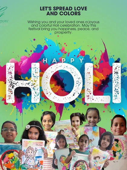 Wishing you a very Happy Holi. We're celebrating with the colorful imaginations and joyous creations of our little artists.
