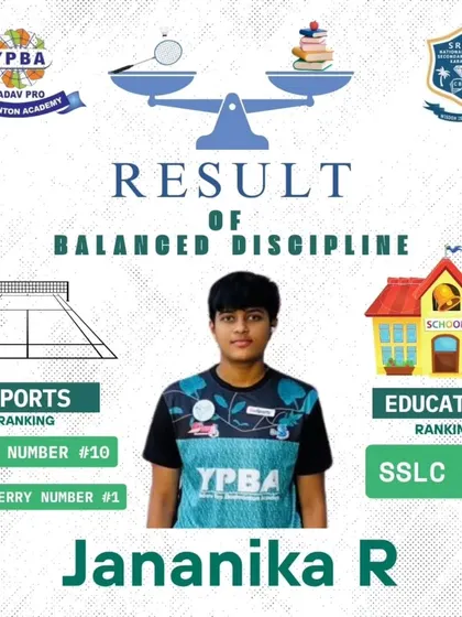 Our program supports athletes from across the country. Jananika R holds the #1 rank in Pondicherry and #10 in India, all while managing her academic commitments with a 61% in her SSLC exams.