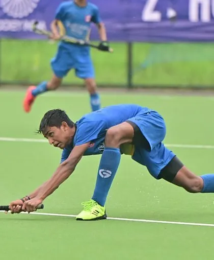 An action shot from the West Zone Championships. We train our players for high-intensity, competitive matches.