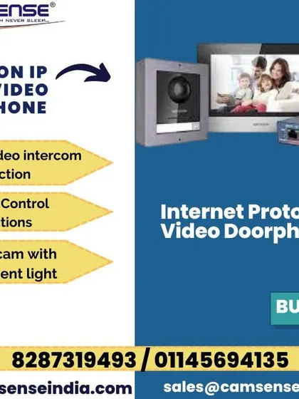 See exactly who is at your door with this HIKVISION IP-based Video Door Phone kit. The system includes a 7-inch touchscreen, a 2MP HD camera with a wide fisheye lens for a better view, and IR light for clear night vision. I can set it up so you can see the live feed and even unlock your door using your mobile phone, giving you full control whether you're home or away.