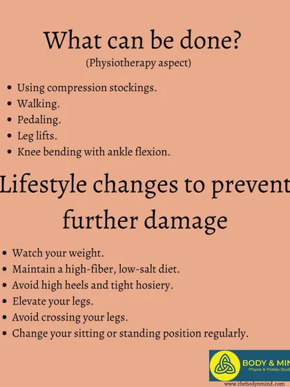 A repeat of the treatment and prevention tips for varicose veins.