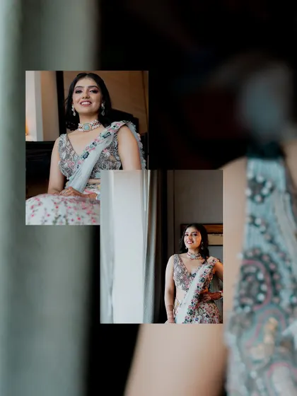 Duplicate of image 195, a creative bridal collage.