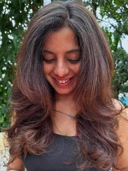 A happy client, ready for her holiday.
