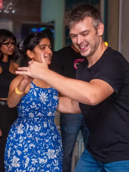 Happy faces on the La Rumba floor. This Sunday is going to be extra special with performances, battles, and tons of social dancing. Don't miss out.