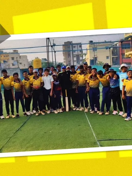A proud team photo from one of our summer camps. These programs build skills, confidence, and lasting friendships among our young cricketers.