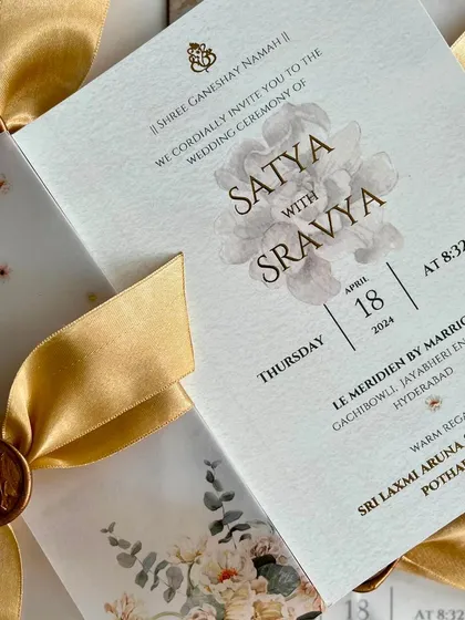 A duplicate image of the close-up of the S&S wedding invitation card.