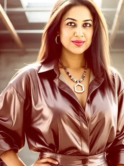 A confident and stylish look in a satin shirt. This photo represents my attitude: be original, create your own style, and don't try to copy others.