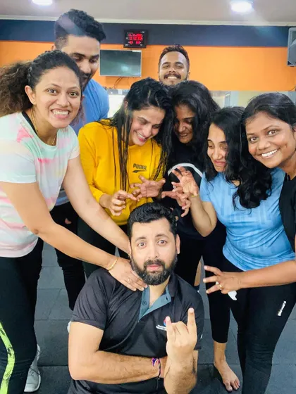 A playful moment with the group. We don't take ourselves too seriously.