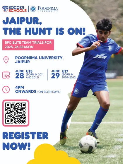 The hunt is on in Jaipur! This poster details our BFC Elite Team trials for the 2025-26 season, offering a clear pathway for aspiring professionals.