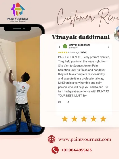 My approach is simple: I am calm, professional, and I take full responsibility from the first site visit to the final handover. This review highlights the end-to-end support I provide, including paint selection and project execution.