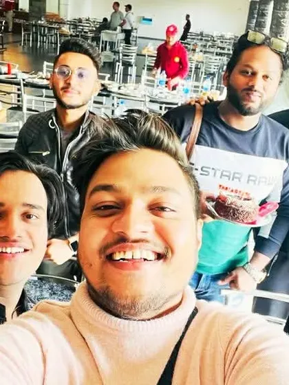 On our way to Jaipur with Sunil Tiwari and the band. Traveling for shows is always a great bonding experience.