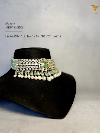 Crafted for forever, priced for a moment. This beautiful diamond and pearl choker may cost a little less right now, but it will mean so much more for years to come.